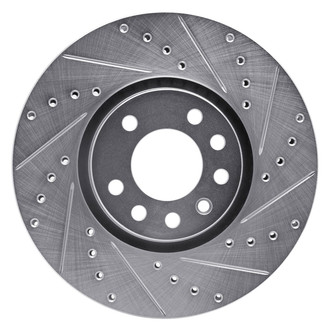 R1 Concepts® - eLINE™ Drilled and Slotted 1-Piece Front Passenger Side Brake Rotor
