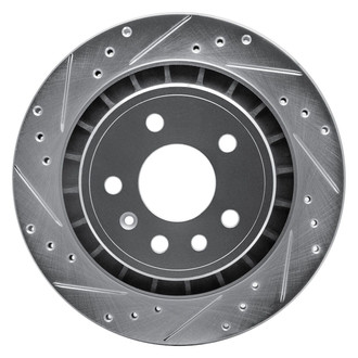 R1 Concepts® - eLINE™ Drilled and Slotted 1-Piece Rear Driver Side Brake Rotor