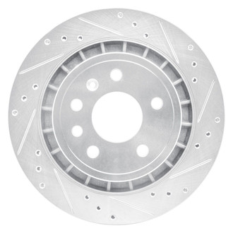 R1 Concepts® - eLINE™ Drilled and Slotted 1-Piece Rear Passenger Side Brake Rotor