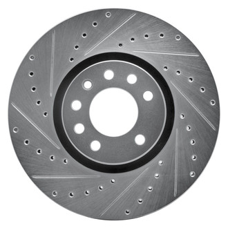 R1 Concepts® - eLINE™ Drilled and Slotted 1-Piece Front Driver Side Brake Rotor