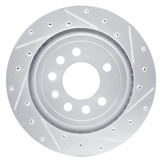 R1 Concepts® - eLINE™ Drilled and Slotted 1-Piece Rear Passenger Side Brake Rotor