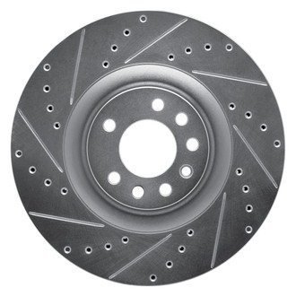 R1 Concepts® - eLINE™ Drilled and Slotted 1-Piece Front Driver Side Brake Rotor
