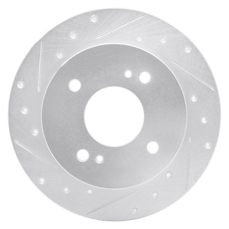 R1 Concepts® - eLINE™ Drilled and Slotted 1-Piece Rear Driver Side Brake Rotor