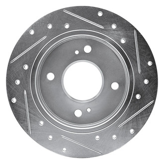 R1 Concepts® - eLINE™ Drilled and Slotted 1-Piece Rear Driver Side Brake Rotor