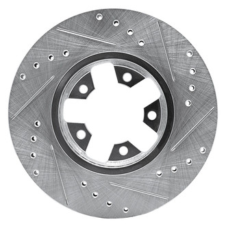 R1 Concepts® - eLINE™ Drilled and Slotted 1-Piece Front Driver Side Brake Rotor