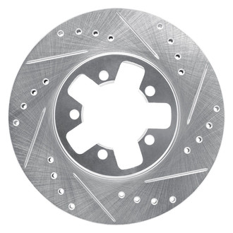 R1 Concepts® - eLINE™ Drilled and Slotted 1-Piece Front Passenger Side Brake Rotor