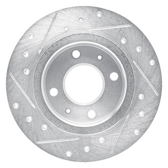 R1 Concepts® - eLINE™ Drilled and Slotted 1-Piece Front Passenger Side Brake Rotor