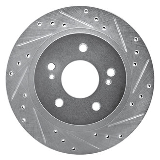 R1 Concepts® - eLINE™ Drilled and Slotted 1-Piece Rear Passenger Side Brake Rotor