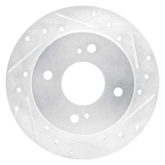 R1 Concepts® - eLINE™ Drilled and Slotted 1-Piece Rear Passenger Side Brake Rotor