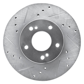 R1 Concepts® - eLINE™ Drilled and Slotted 1-Piece Front Driver Side Brake Rotor