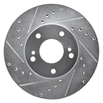 R1 Concepts® - eLINE™ Drilled and Slotted 1-Piece Front Driver Side Brake Rotor