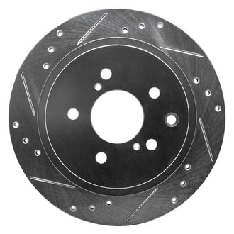 R1 Concepts® - eLINE™ Drilled and Slotted 1-Piece Rear Driver Side Brake Rotor