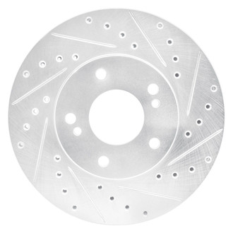 R1 Concepts® - eLINE™ Drilled and Slotted 1-Piece Front Passenger Side Brake Rotor