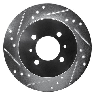 R1 Concepts® - eLINE™ Drilled and Slotted 1-Piece Rear Driver Side Brake Rotor