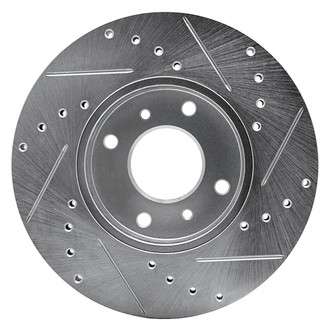 R1 Concepts® - eLINE™ Drilled and Slotted 1-Piece Front Driver Side Brake Rotor