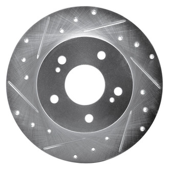 R1 Concepts® - eLINE™ Drilled and Slotted 1-Piece Rear Driver Side Brake Rotor