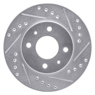 R1 Concepts® - eLINE™ Drilled and Slotted 1-Piece Front Passenger Side Brake Rotor