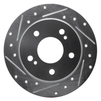 R1 Concepts® - eLINE™ Drilled and Slotted 1-Piece Rear Driver Side Brake Rotor