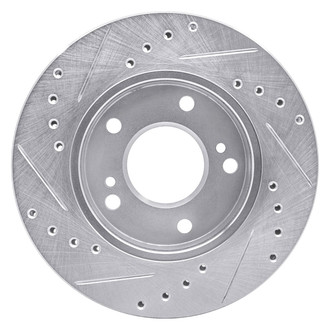 R1 Concepts® - eLINE™ Drilled and Slotted 1-Piece Front Passenger Side Brake Rotor