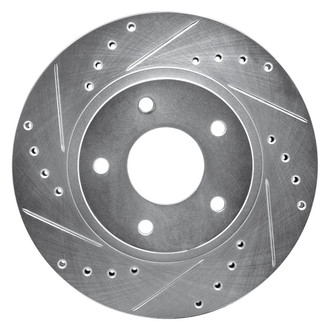 R1 Concepts® - eLINE™ Drilled and Slotted 1-Piece Front Driver Side Brake Rotor
