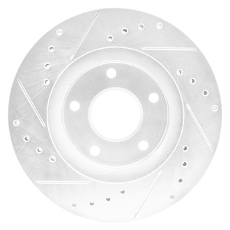 R1 Concepts® - eLINE™ Drilled and Slotted 1-Piece Front Passenger Side Brake Rotor
