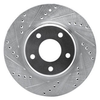 R1 Concepts® - eLINE™ Drilled and Slotted 1-Piece Front Driver Side Brake Rotor