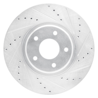 R1 Concepts® - eLINE™ Drilled and Slotted 1-Piece Front Passenger Side Brake Rotor