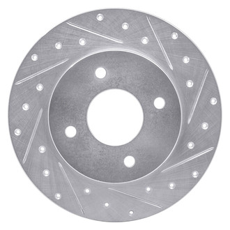 R1 Concepts® - eLINE™ Drilled and Slotted 1-Piece Rear Passenger Side Brake Rotor