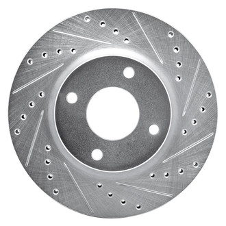 R1 Concepts® - eLINE™ Drilled and Slotted 1-Piece Front Passenger Side Brake Rotor