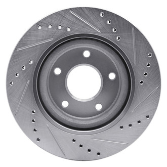 R1 Concepts® - eLINE™ Drilled and Slotted 1-Piece Front Driver Side Brake Rotor