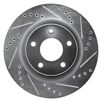 R1 Concepts® - eLINE™ Drilled and Slotted 1-Piece Front Passenger Side Brake Rotor
