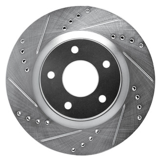 R1 Concepts® - eLINE™ Drilled and Slotted 1-Piece Front Driver Side Brake Rotor