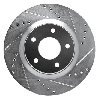 R1 Concepts® - eLINE™ Drilled and Slotted 1-Piece Front Passenger Side Brake Rotor