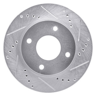 R1 Concepts® - eLINE™ Drilled and Slotted 1-Piece Front Passenger Side Brake Rotor