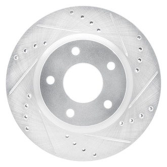 R1 Concepts® - eLINE™ Drilled and Slotted 1-Piece Front Passenger Side Brake Rotor