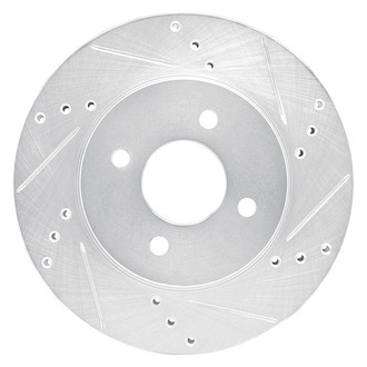 R1 Concepts® - eLINE™ Drilled and Slotted 1-Piece Front Passenger Side Brake Rotor