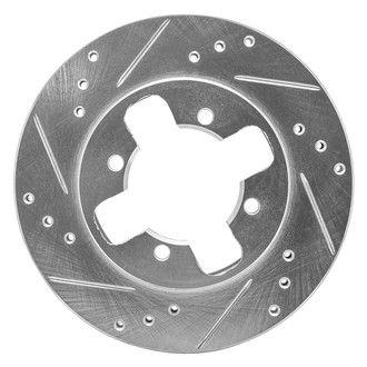 R1 Concepts® - eLINE™ Drilled and Slotted 1-Piece Front Driver Side Brake Rotor
