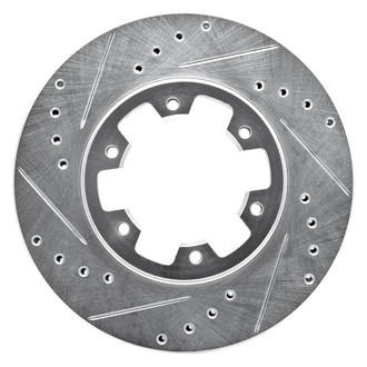 R1 Concepts® - eLINE™ Drilled and Slotted 1-Piece Front Driver Side Brake Rotor