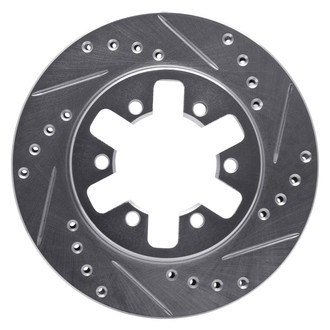 R1 Concepts® - eLINE™ Drilled and Slotted 1-Piece Front Passenger Side Brake Rotor