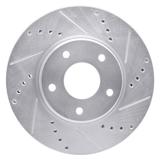 R1 Concepts® - eLINE™ Drilled and Slotted 1-Piece Front Passenger Side Brake Rotor
