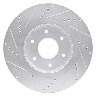 R1 Concepts® - eLINE™ Drilled and Slotted 1-Piece Front Passenger Side Brake Rotor