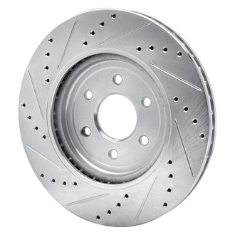 R1 Concepts® - eLINE™ Drilled and Slotted 1-Piece Front Passenger Side Brake Rotor