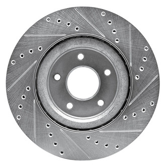 R1 Concepts® - eLINE™ Drilled and Slotted 1-Piece Front Driver Side Brake Rotor