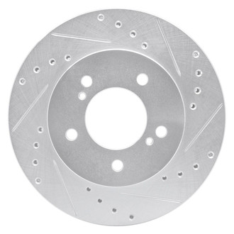 R1 Concepts® - eLINE™ Drilled and Slotted 1-Piece Front Passenger Side Brake Rotor