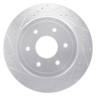 R1 Concepts® - eLINE™ Drilled and Slotted 1-Piece Rear Driver Side Brake Rotor