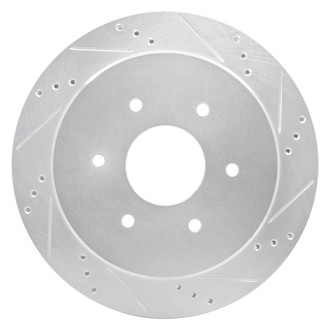 R1 Concepts® - eLINE™ Drilled and Slotted 1-Piece Rear Passenger Side Brake Rotor
