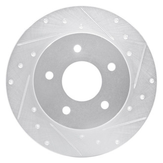 R1 Concepts® - eLINE™ Drilled and Slotted 1-Piece Rear Passenger Side Brake Rotor