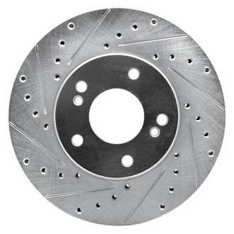 R1 Concepts® - eLINE™ Drilled and Slotted 1-Piece Front Driver Side Brake Rotor