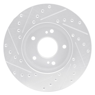 R1 Concepts® - eLINE™ Drilled and Slotted 1-Piece Front Passenger Side Brake Rotor