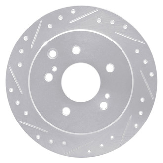 R1 Concepts® - eLINE™ Drilled and Slotted 1-Piece Rear Driver Side Brake Rotor